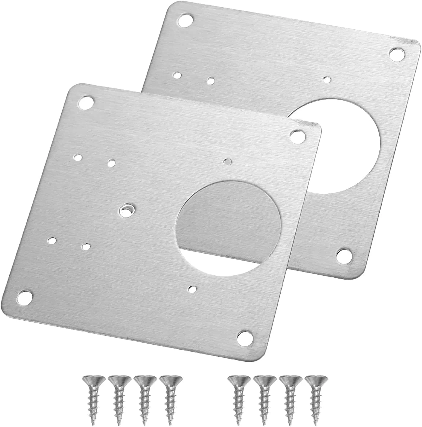 کیت صفحه تعمیر لولای کابینت ELECDON با سوراخ، تعمیر لولا برای درب کابینت، براکت های تعمیر لولا، تعمیر پانل های درب استیل ضد زنگ لولا دار، برای چوب، مبلمان، قفسه ها، کابینت