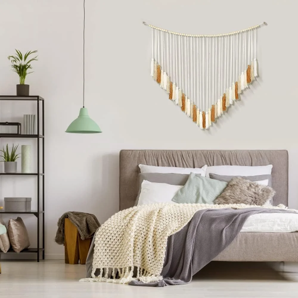 آویز دیواری مکرومه بزرگ ELECDON، دکور دیوار بوهو با مهره های چوبی، پرده بافته شده، آویز تزئینی مکرومه بوهمی با منگوله های رنگارنگ برای اتاق کودک، اتاق نشیمن، اتاق خواب، آشپزخانه، مهمانی (86x79 سانتی متر) آویز دیواری مکرومه بزرگ ELECDON، دکور دیوار بوهو با مهره های چوبی، پرده بافته شده، آویز تزئینی مکرومه بوهمی با منگوله های رنگارنگ برای اتاق کودک، اتاق نشیمن، اتاق خواب، آشپزخانه، مهمانی (86x79 سانتی متر)