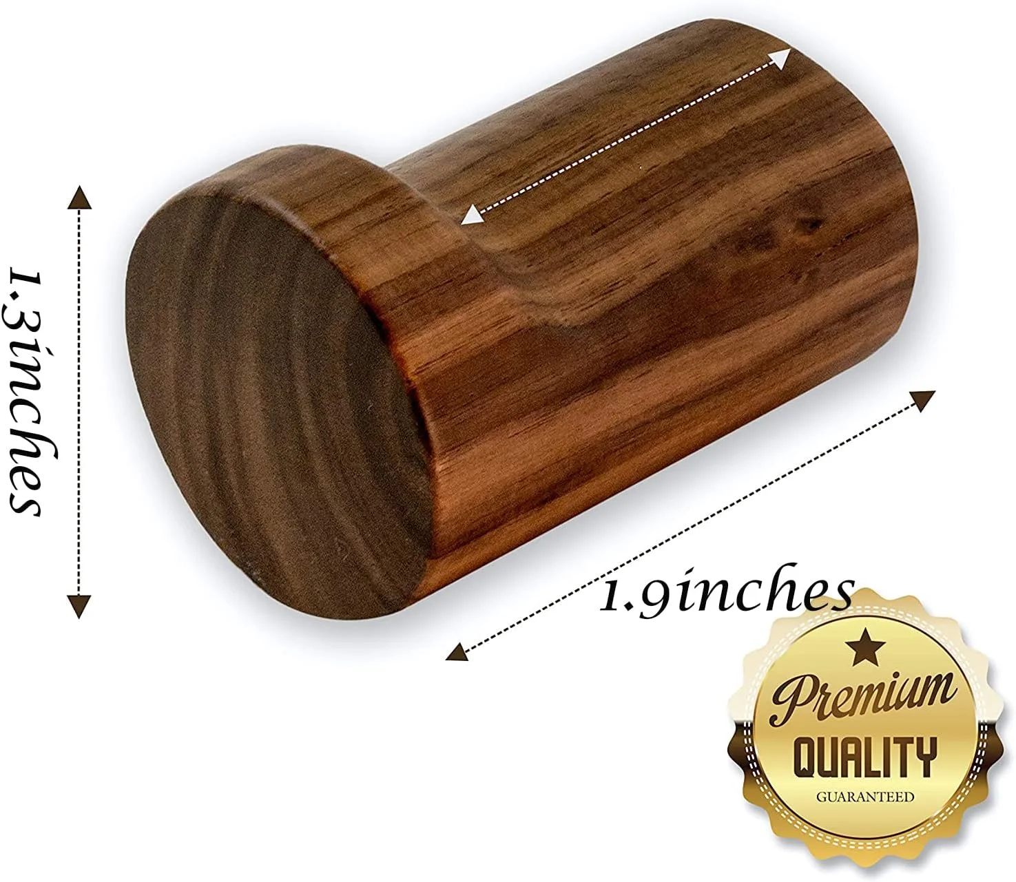 آویز دیواری چوبی طبیعی ELECDON - بسته 4 عددی - آویز دیواری مدرن - میخک های چوبی تزئینی دست ساز - آویزهای مینیمالیستی برای آویزان کردن کلاه، کت (چوب گردوی سیاه)