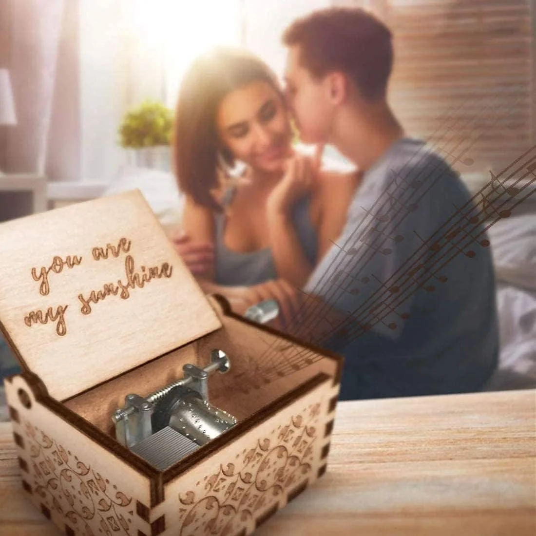 جعبه موزیکال ELECDON طرح You are My Sunshine - جعبه چوبی حکاکی شده با لیزر، هدیه ای زیبا و خاص برای همسر، پسر، دختر، پدر، مادر، دوست دختر، سالگرد ازدواج/تولد/کریسمس/روز ولنتاین جعبه موزیکال ELECDON طرح You are My Sunshine - جعبه چوبی حکاکی شده با لیزر، هدیه ای زیبا و خاص برای همسر، پسر، دختر، پدر، مادر، دوست دختر، سالگرد ازدواج/تولد/کریسمس/روز ولنتاین
