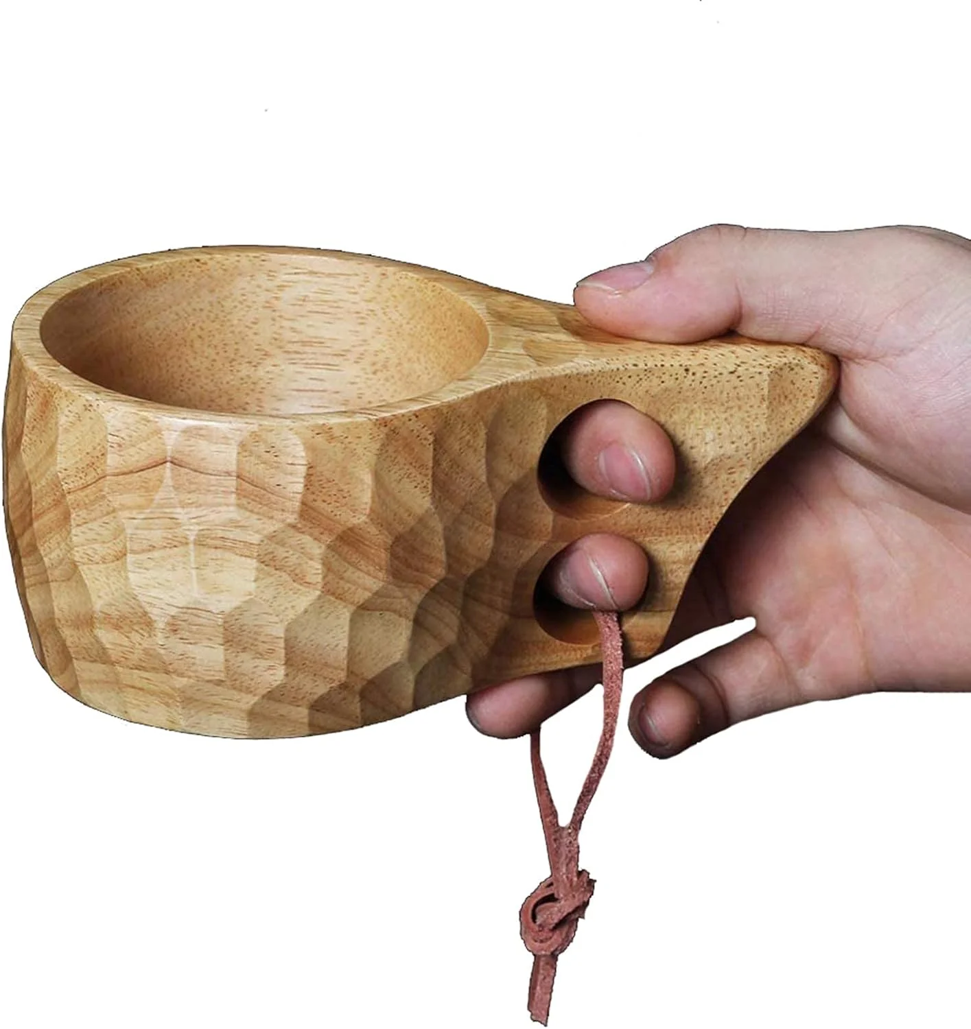 ماگ چوبی طبیعی ELECDON، ست 2 عددی ماگ کمپینگ چوبی از جنس چوب بلوط طبیعی، فنجان قهوه دست ساز، فنجان فضای باز با بند چرمی، ظروف قابل حمل برای پیاده روی ماگ چوبی طبیعی ELECDON، ست 2 عددی ماگ کمپینگ چوبی از جنس چوب بلوط طبیعی، فنجان قهوه دست ساز، فنجان فضای باز با بند چرمی، ظروف قابل حمل برای پیاده روی