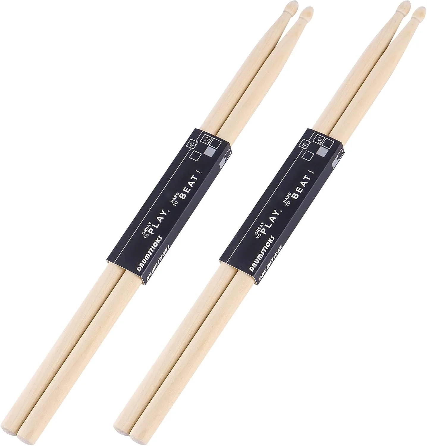 چوب درام ELECDON، چوب های درام چوب افرا کلاسیک 5A با نوک چوبی برای بزرگسالان، کودکان و مبتدیان (2 جفت)