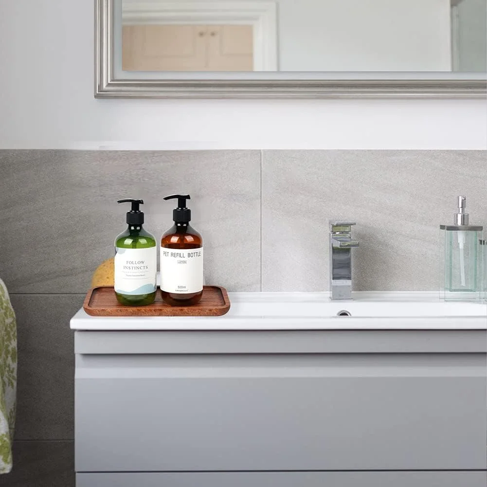 سینی مستطیلی چوبی ELECDON برای رویه کابینت حمام، چوب آبنوس، قهوه ای، 25x13x1.5 سانتی متر سینی مستطیلی چوبی ELECDON برای رویه کابینت حمام، چوب آبنوس، قهوه ای، 25x13x1.5 سانتی متر