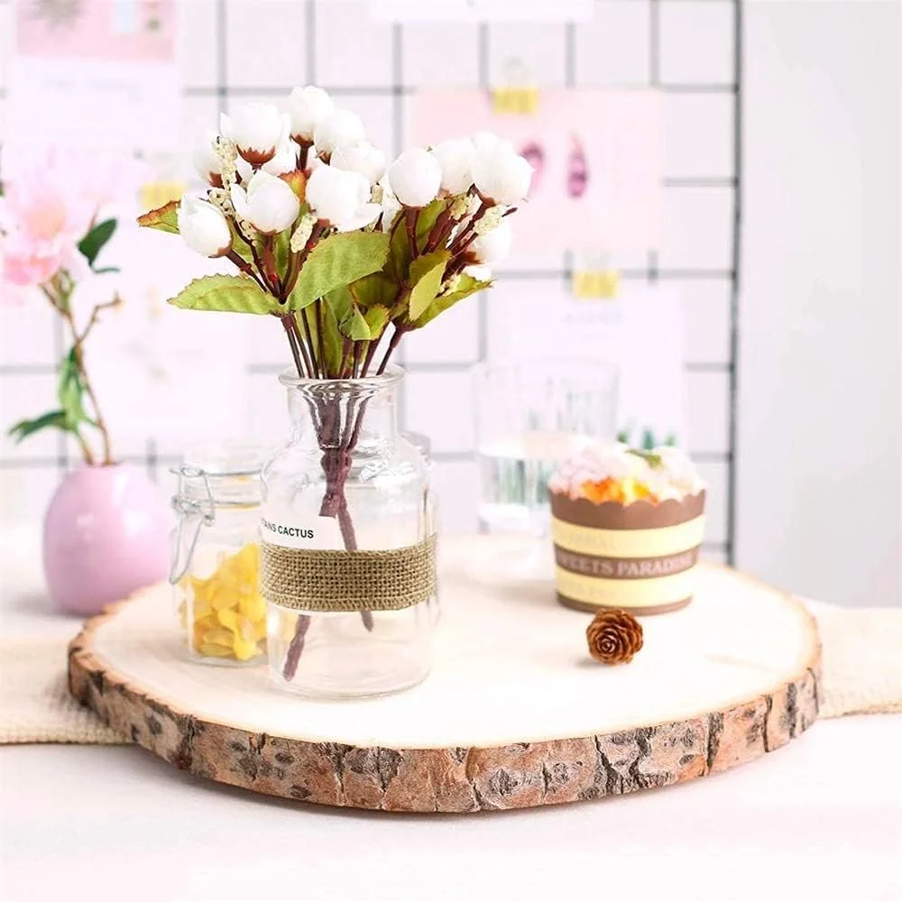 تکه های چوب ناتمام ELECDON، تکه های بزرگ چوب ELECDON برای صنایع دستی، قطعات مرکزی چوبی برای میزها، تخته های چوبی برای نقاشی و نمایش DIY