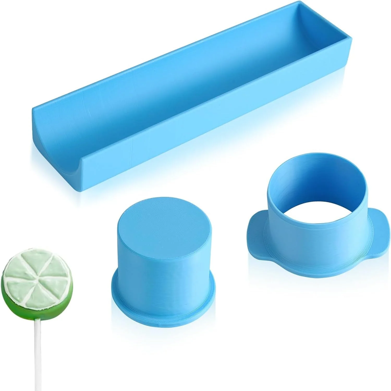 قالب گرد کیک پاپ با سینی 9 اینچی، برش و فشار دهنده کیک پاپ چاپ سه بعدی، قالب های پخت برای پخت خانگی، جشن تولد، دسرهای عروسی