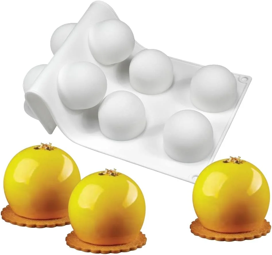 قالب سیلیکونی سه بعدی Mostsom طرح کره، قالب پخت برای کیک موس، فوندانت، شیرینی شکلاتی، صابون و بستنی (توپ گرد I)