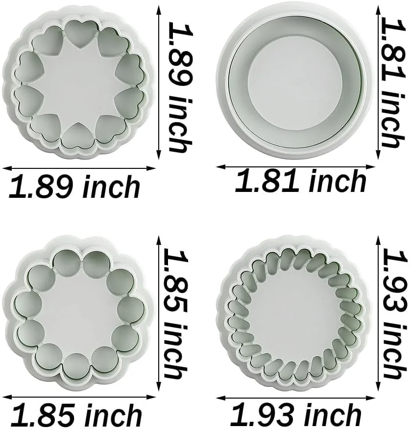 برشگر کوکی سه بعدی گل NALACAL، برشگر بیسکویت مربایی برای پخت، مهر کوکی پلاستیکی، قالب فشاری کوکی، کوکی ساندویچی، قالب کوکی پیستونی، قالب فوندانت برای آشپزخانه خانگی