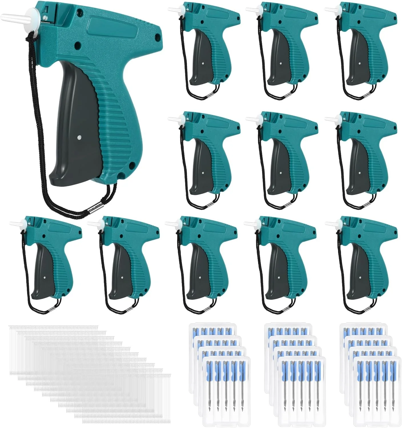 ست تفنگ برچسب زن Therwen شامل 5072 قطعه، 12 عدد تفنگ برچسب زن لباس، تفنگ قیمت زن، 60 سوزن و 5000 بست برای فروشگاه، بوتیک، انبار لباس، امانت فروشی، حراج گاراژی و حیاطی