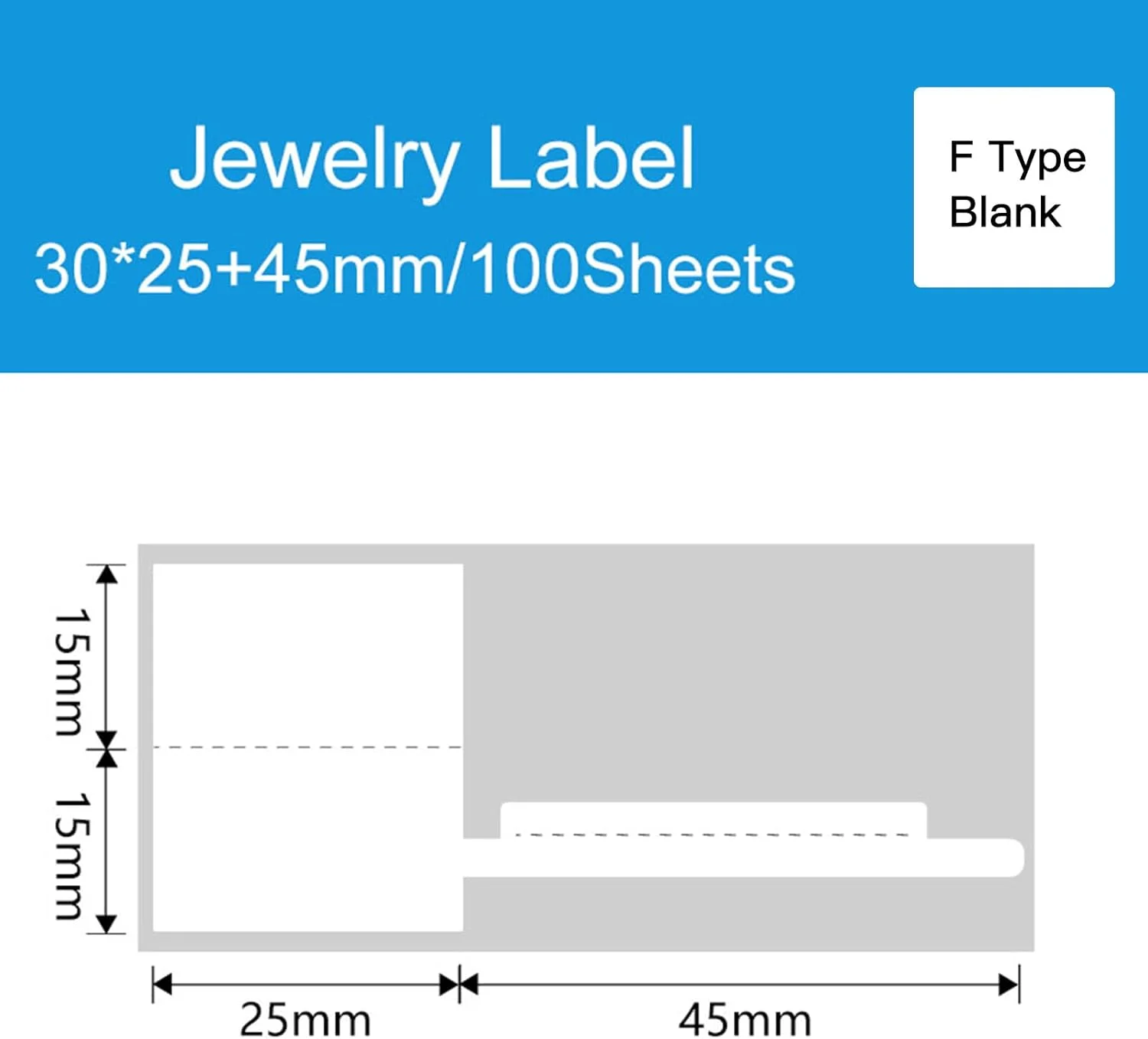 برچسب قیمت جواهرات Irovami، کاغذ برچسب حرارتی، خود چسب، ضد آب، ضد روغن، مقاوم در برابر پارگی، نوار برچسب برای دستگاه چاپگر حرارتی سری DP23، 1 رول 30x25mm+45mm 100 عدد برچسب قیمت جواهرات Irovami، کاغذ برچسب حرارتی، خود چسب، ضد آب، ضد روغن، مقاوم در برابر پارگی، نوار برچسب برای دستگاه چاپگر حرارتی سری DP23، 1 رول 30x25mm+45mm 100 عدد