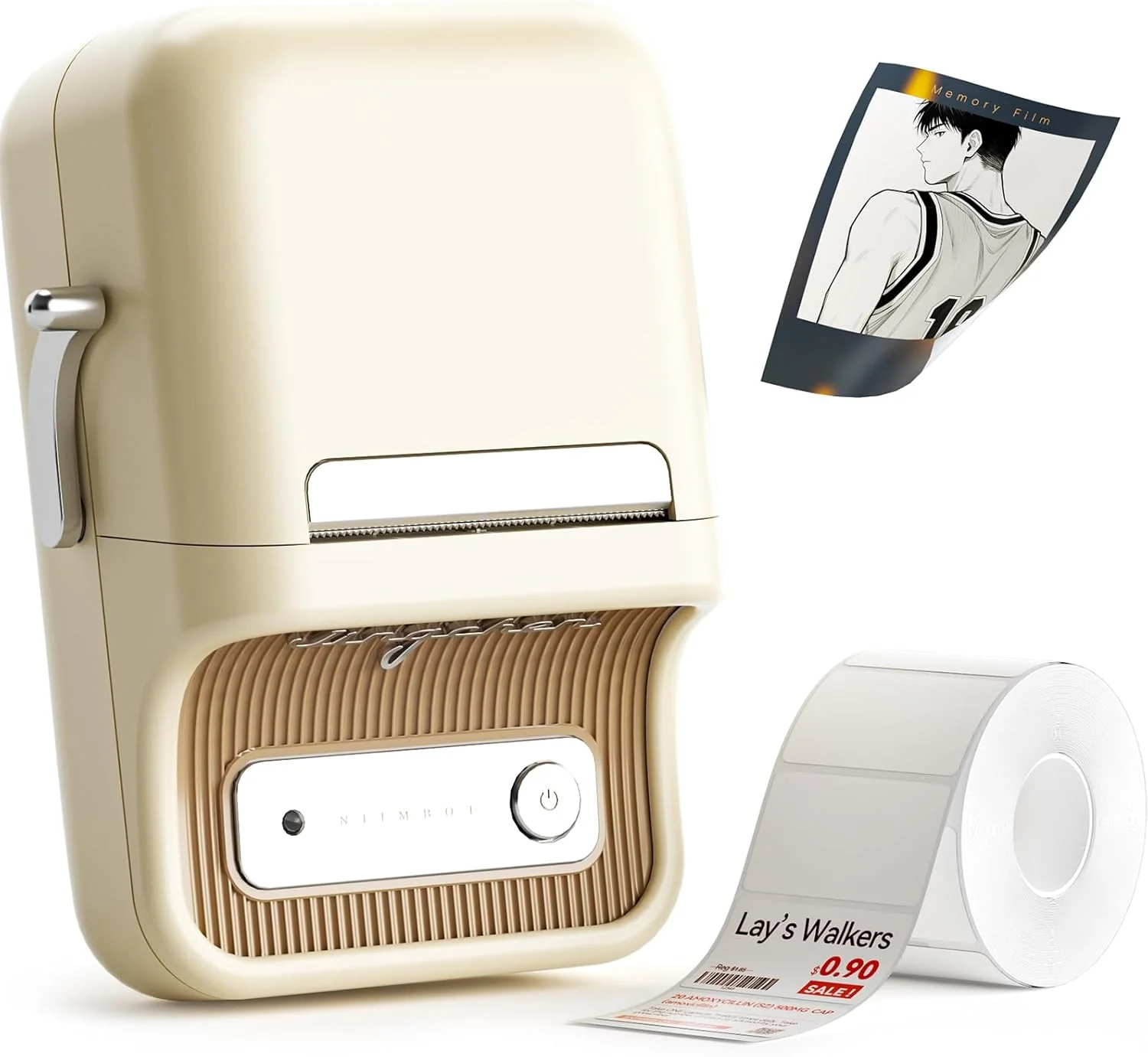 دستگاه چاپ لیبل ارتقا یافته NIIMBOT B21 Pro، 300DPI، اپلیکیشن سرگرم کننده، لیبل ضد آب، پرینتر لیبل قابل حمل، پرینتر استیکر بلوتوثی برای سازماندهی، قیمت، لوگو، اسکرپ بوک، سفید