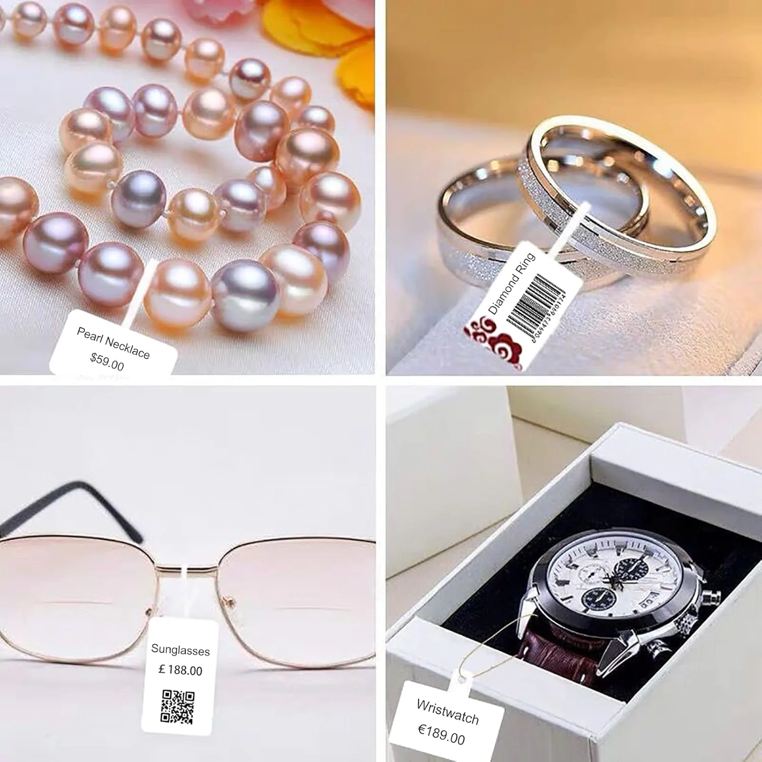 برچسب قیمت جواهرات Fawoonu، کاغذ برچسب حرارتی، خود چسب، ضد آب، ضد روغن، مقاوم در برابر پارگی، نوار برچسب برای دستگاه چاپگر حرارتی سری DP23، 1 رول 14x53 میلی متر 100 برگ برچسب قیمت جواهرات Fawoonu، کاغذ برچسب حرارتی، خود چسب، ضد آب، ضد روغن، مقاوم در برابر پارگی، نوار برچسب برای دستگاه چاپگر حرارتی سری DP23، 1 رول 14x53 میلی متر 100 برگ