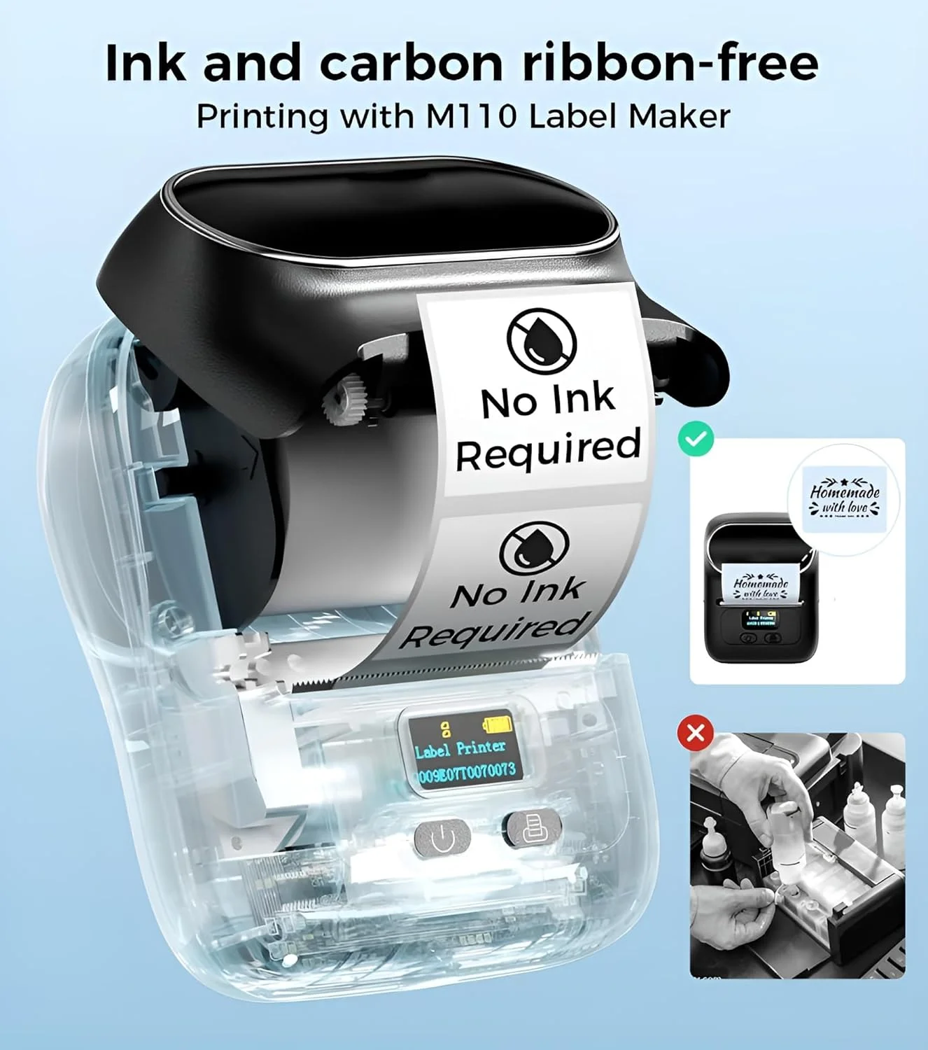 دستگاه چاپ لیبل بارکد BORTONY مدل M110، پرینتر حرارتی قابل حمل برای کسب و کارهای کوچک، آدرس، بارکد، لوگو لباس، ارسال پستی، چاپگر استیکر برای تلفن و کامپیوتر - مشکی دستگاه چاپ لیبل بارکد BORTONY مدل M110، پرینتر حرارتی قابل حمل برای کسب و کارهای کوچک، آدرس، بارکد، لوگو لباس، ارسال پستی، چاپگر استیکر برای تلفن و کامپیوتر - مشکی