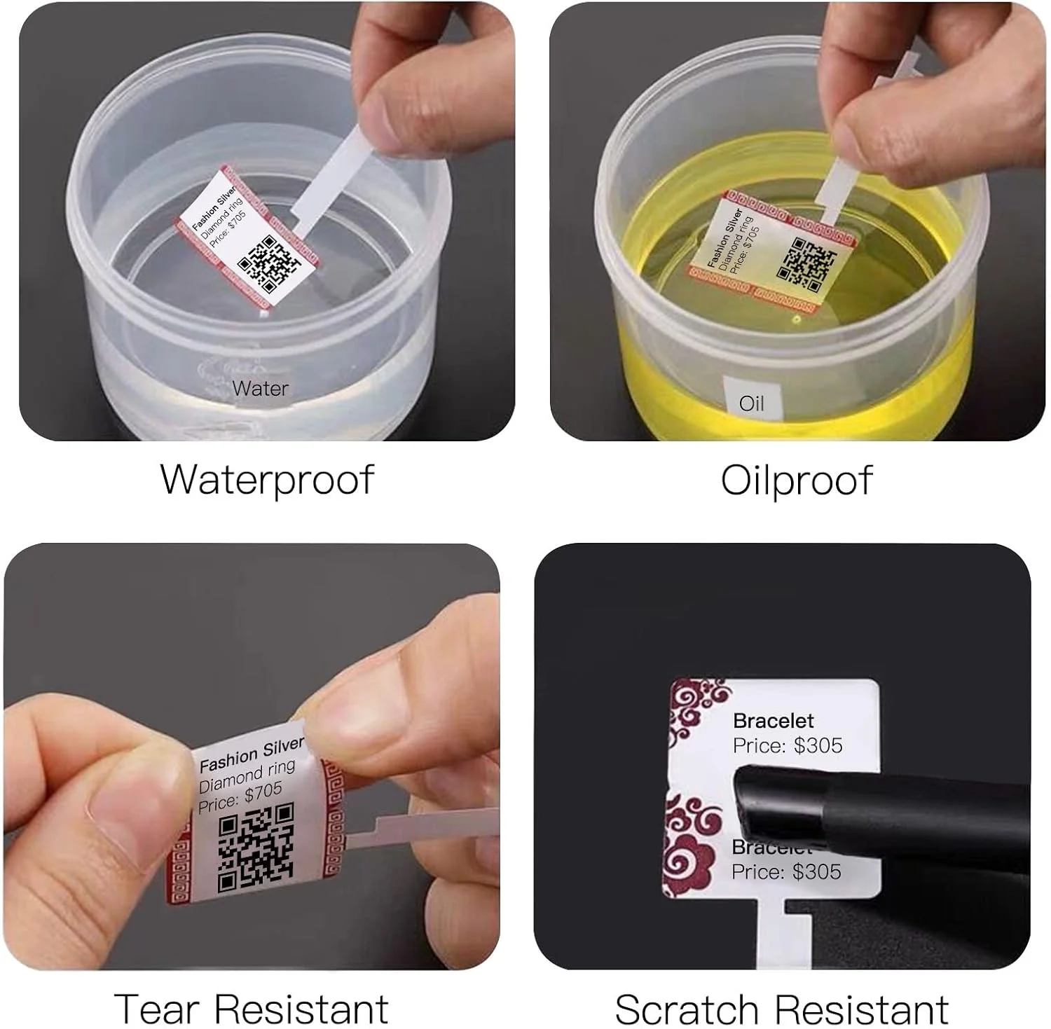 برچسب قیمت جواهرات Fawoonu، کاغذ برچسب حرارتی، خود چسب، ضد آب، ضد روغن، مقاوم در برابر پارگی، نوار برچسب برای دستگاه چاپگر حرارتی سری DP23، 1 رول 14x53 میلی متر 100 برگ برچسب قیمت جواهرات Fawoonu، کاغذ برچسب حرارتی، خود چسب، ضد آب، ضد روغن، مقاوم در برابر پارگی، نوار برچسب برای دستگاه چاپگر حرارتی سری DP23، 1 رول 14x53 میلی متر 100 برگ