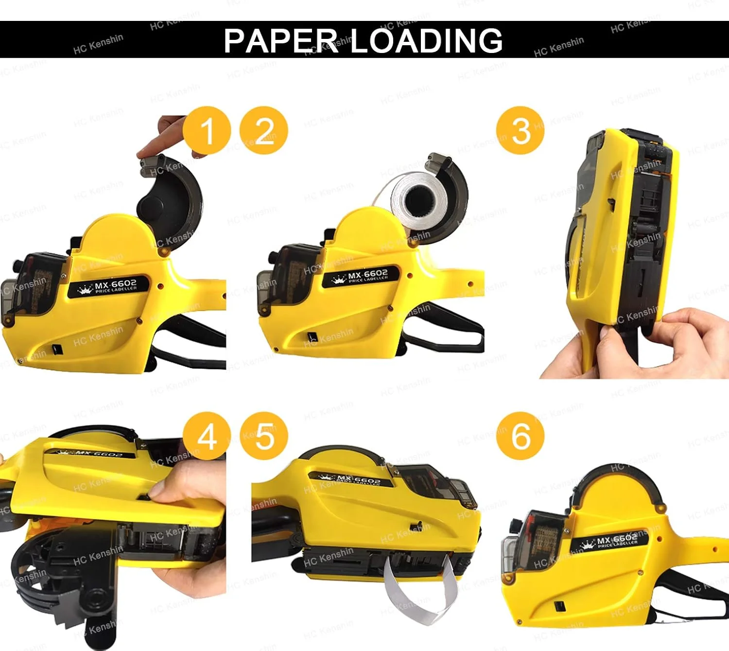 دستگاه قیمت زن برچسب HC Kenshin MX6602، تفنگ قیمت گذاری 2 خطی 20 بیتی، همراه با 2500 برچسب و 1 غلطک جوهر، تفنگ قیمت زن برچسب، کیت تفنگ برچسب عددی برای دفتر، فروشگاه خرده فروشی (زرد) دستگاه قیمت زن برچسب HC Kenshin MX6602، تفنگ قیمت گذاری 2 خطی 20 بیتی، همراه با 2500 برچسب و 1 غلطک جوهر، تفنگ قیمت زن برچسب، کیت تفنگ برچسب عددی برای دفتر، فروشگاه خرده فروشی (زرد)