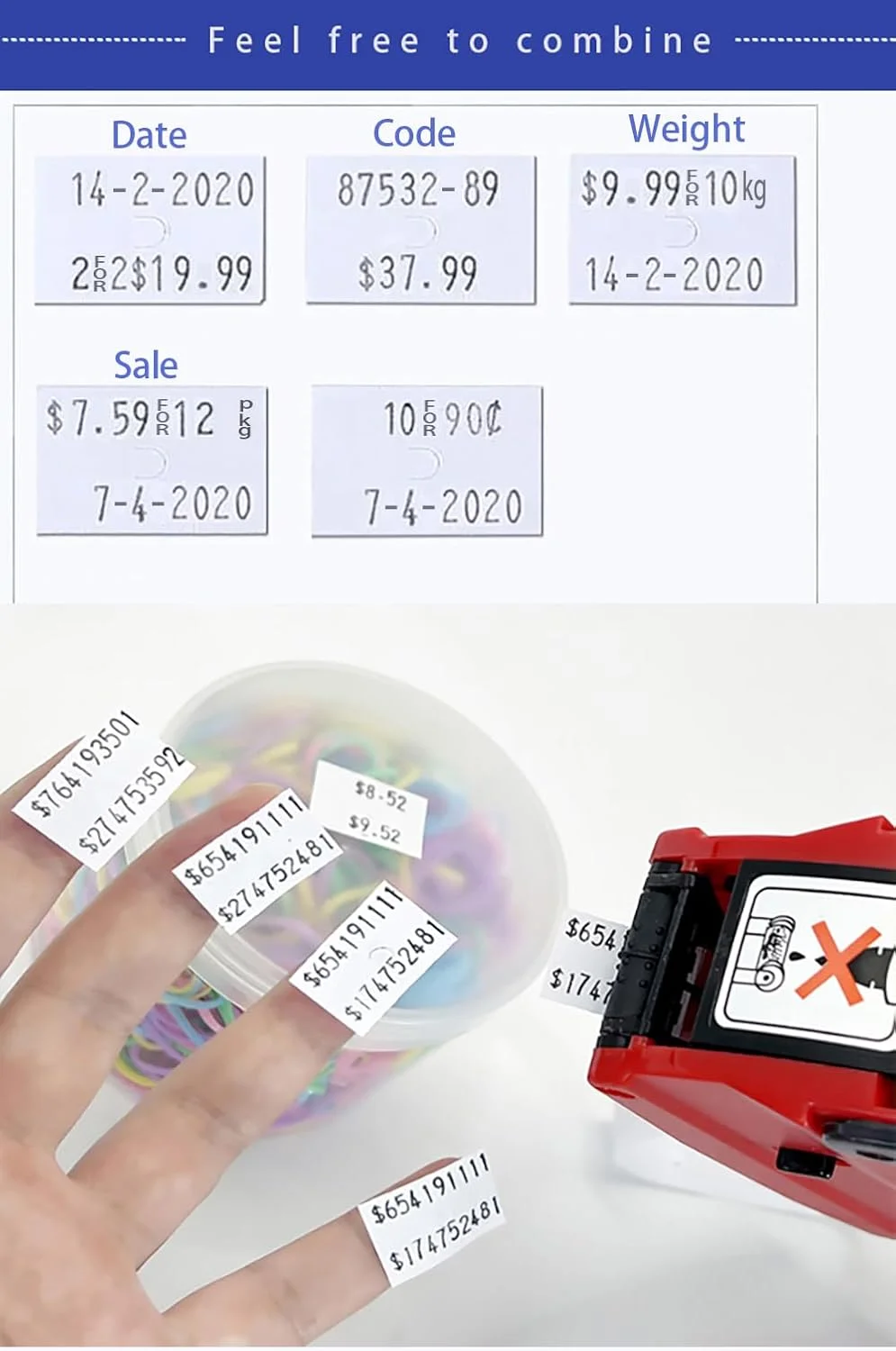 برچسبهای NaviLintek برای دستگاه قیمتزن 2 خطی، 15000 برچسب با 3 رول جوهر برای دستگاه قیمتگذاری، کد تاریخ، برچسبزنی و مهر زدن، برچسب لوازم لباس برای فروشگاههای خردهفروشی و حراج گاراژی (سفید) برچسبهای NaviLintek برای دستگاه قیمتزن 2 خطی، 15000 برچسب با 3 رول جوهر برای دستگاه قیمتگذاری، کد تاریخ، برچسبزنی و مهر زدن، برچسب لوازم لباس برای فروشگاههای خردهفروشی و حراج گاراژی (سفید)