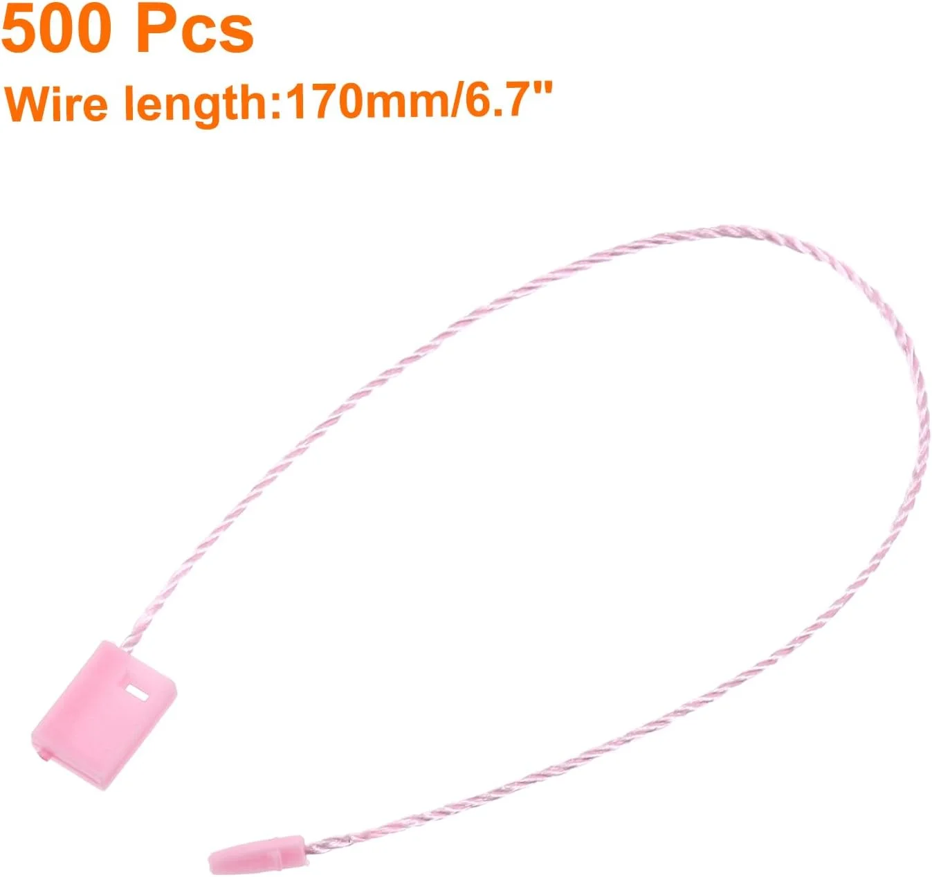 نخ آویز تگ لباس نقشه منبع یابی 500 عددی نایلونی 17 سانتی متری قفل فشاری حلقه ای پین دار بست تگ قیمت برچسب پلاستیکی بند تگ کراوات تگ برای تگ های رشته ای لباس تگ های با رشته صورتی