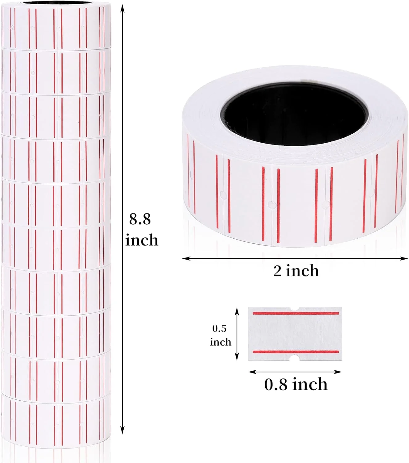 برچسب قیمت تفنگی Eorbow، 60 رول 30000 عددی، برچسب های سفید قیمت گذاری مناسب برای اکثر دستگاه های برچسب قیمت (Mx-5500, M5500, HG979)، برچسب قیمت برای علامت گذاری سازماندهی فروشگاه خرده فروشی اداری برچسب قیمت تفنگی Eorbow، 60 رول 30000 عددی، برچسب های سفید قیمت گذاری مناسب برای اکثر دستگاه های برچسب قیمت (Mx-5500, M5500, HG979)، برچسب قیمت برای علامت گذاری سازماندهی فروشگاه خرده فروشی اداری