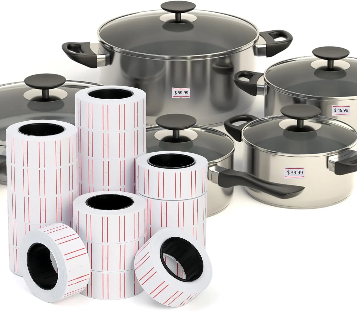 برچسب قیمت تفنگی Eorbow، 60 رول 30000 عددی، برچسب های سفید قیمت گذاری مناسب برای اکثر دستگاه های برچسب قیمت (Mx-5500, M5500, HG979)، برچسب قیمت برای علامت گذاری سازماندهی فروشگاه خرده فروشی اداری برچسب قیمت تفنگی Eorbow، 60 رول 30000 عددی، برچسب های سفید قیمت گذاری مناسب برای اکثر دستگاه های برچسب قیمت (Mx-5500, M5500, HG979)، برچسب قیمت برای علامت گذاری سازماندهی فروشگاه خرده فروشی اداری