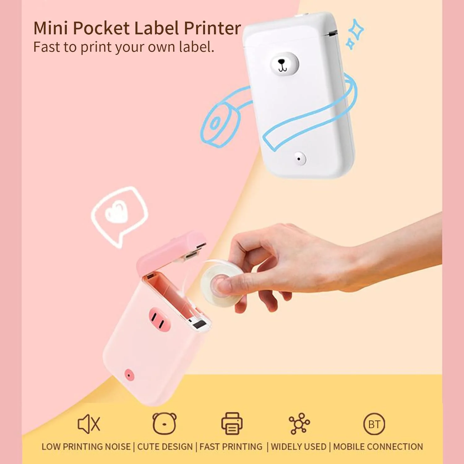 دستگاه مینی لیبل پرینتر D30S، پرینتر حرارتی بی سیم BT قابل حمل، چاپگر برچسب نام، قیمت، تاریخ، ژورنال، برچسب مطالعه سازگار با iOS Android برای فروشگاه خرده فروشی، دفتر کار، سازماندهی مدرسه دستگاه مینی لیبل پرینتر D30S، پرینتر حرارتی بی سیم BT قابل حمل، چاپگر برچسب نام، قیمت، تاریخ، ژورنال، برچسب مطالعه سازگار با iOS Android برای فروشگاه خرده فروشی، دفتر کار، سازماندهی مدرسه