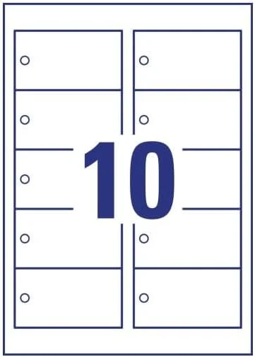 برچسب های محکم AVERY Zweckform T1002-10 بسته 150 عددی به همراه نخ (50 × 50 میلی متر روی A4، قابل چاپ در دو طرف، پرفراژ بسیار ظریف، برچسب هدیه، برچسب قیمت) مقوا 185 گرم، سفید