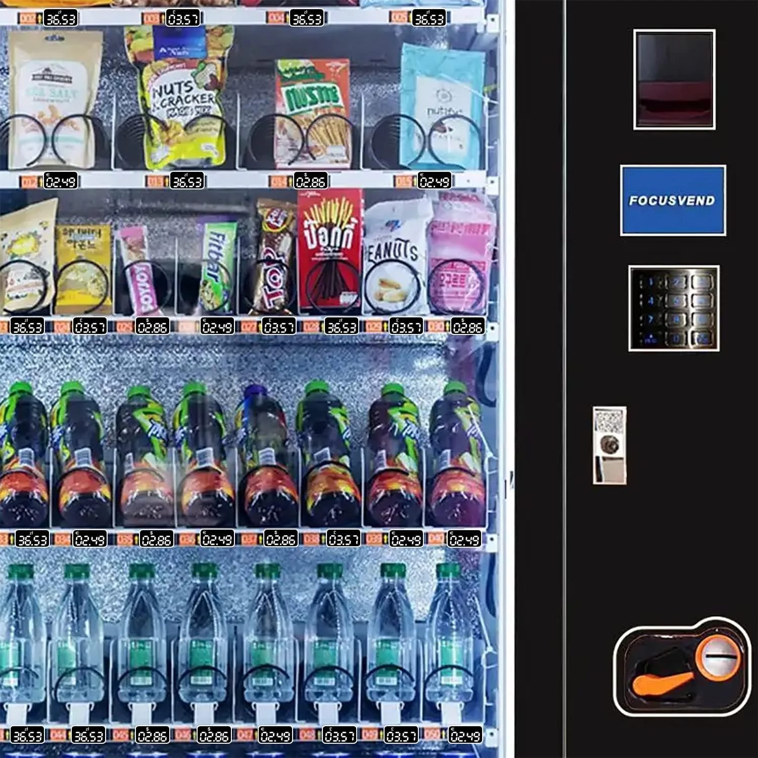 برچسب قیمت چسبی Powersell - قیمت های سفارشی در ارزهای مختلف (یورو، پوند استرلینگ، دلار، زلوتی، کرون سوئد، لیر چک، لیر ترکیه) دستگاه های فروش خودکار، لیست های تنباکو، بار