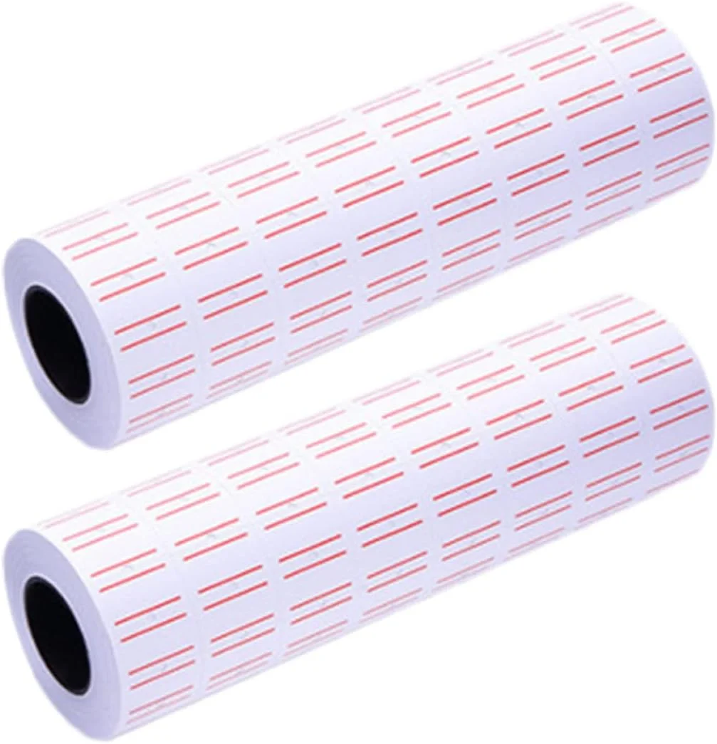 30 رول برچسب قیمت دستگاه قیمت زن، برچسب های نشانگر قیمت، برچسب های دستگاه قیمت، کاغذ برچسب دستگاه