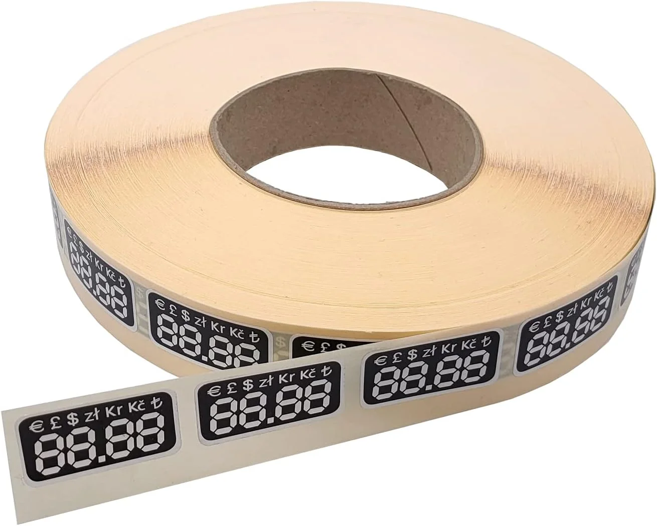 برچسب قیمت Powersell - قیمت های قابل تنظیم چند ارزی (یورو پوند استرلینگ دلار زلوتی کرون سوئد کرون چک لیر ترکیه) دستگاه های فروش خودکار لیست قیمت دخانیات بارها قفسه ها (250 عدد)