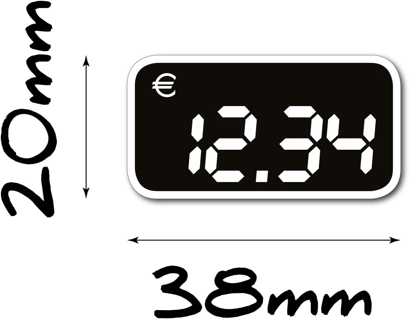 برچسب قیمت Powersell - قیمت های قابل تنظیم چند ارزی (یورو پوند استرلینگ دلار زلوتی کرون سوئد کرون چک لیر ترکیه) دستگاه های فروش خودکار لیست قیمت دخانیات بارها قفسه ها (250 عدد)