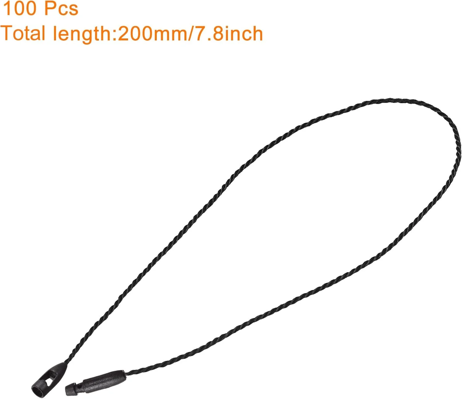 بسته 100 عددی نخ آویز برچسب پنبه ای MECCANIXITY، قفل فشاری، حلقه، بست برچسب قیمت، بست پلاستیکی، مشکی، 7.8 اینچ بسته 100 عددی نخ آویز برچسب پنبه ای MECCANIXITY، قفل فشاری، حلقه، بست برچسب قیمت، بست پلاستیکی، مشکی، 7.8 اینچ