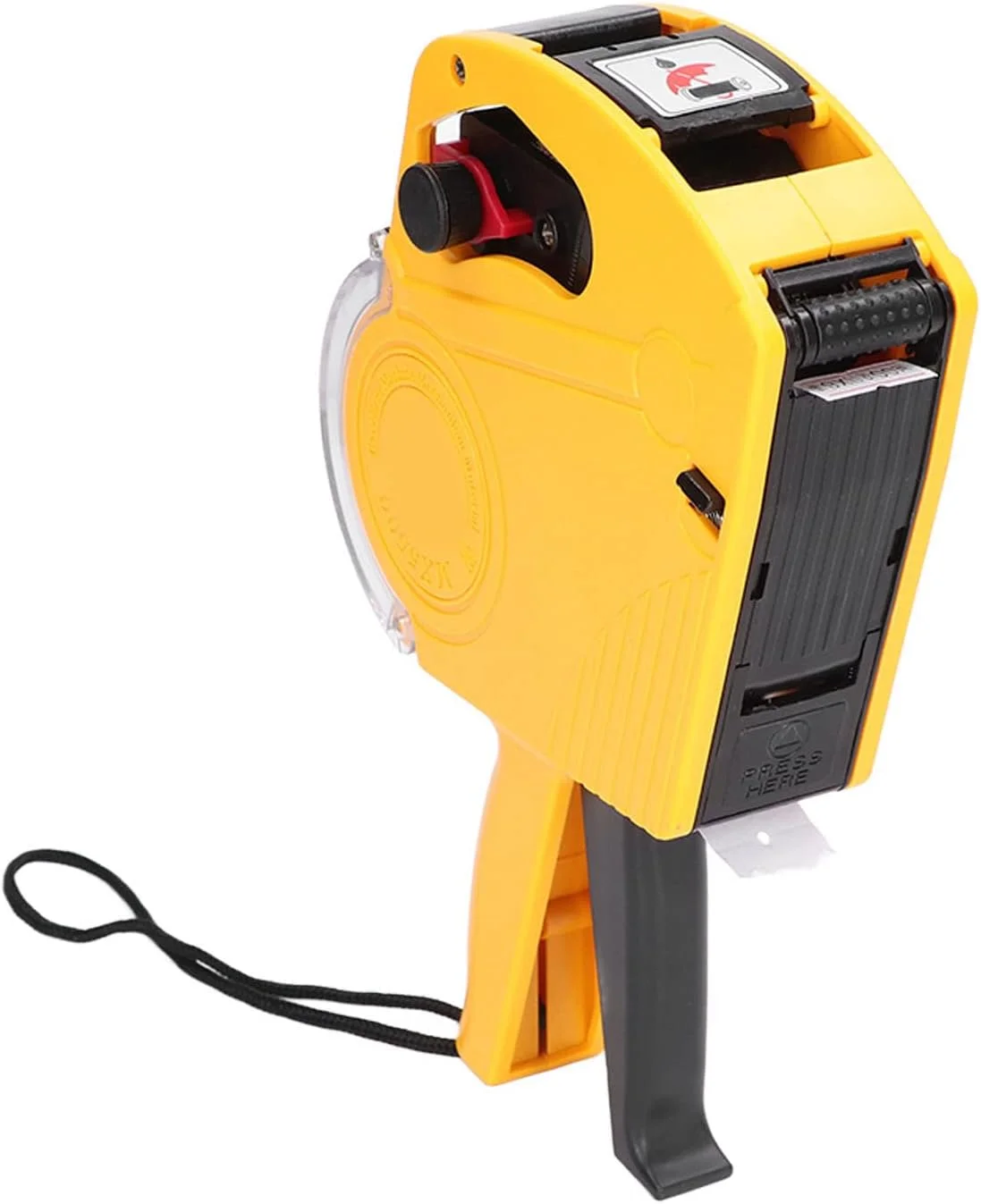 دستگاه برچسب زنی دستی 8 رقمی، ابزار برچسب قیمت با کارتریج، ابزار علامت گذاری قیمت قابل حمل (زرد)