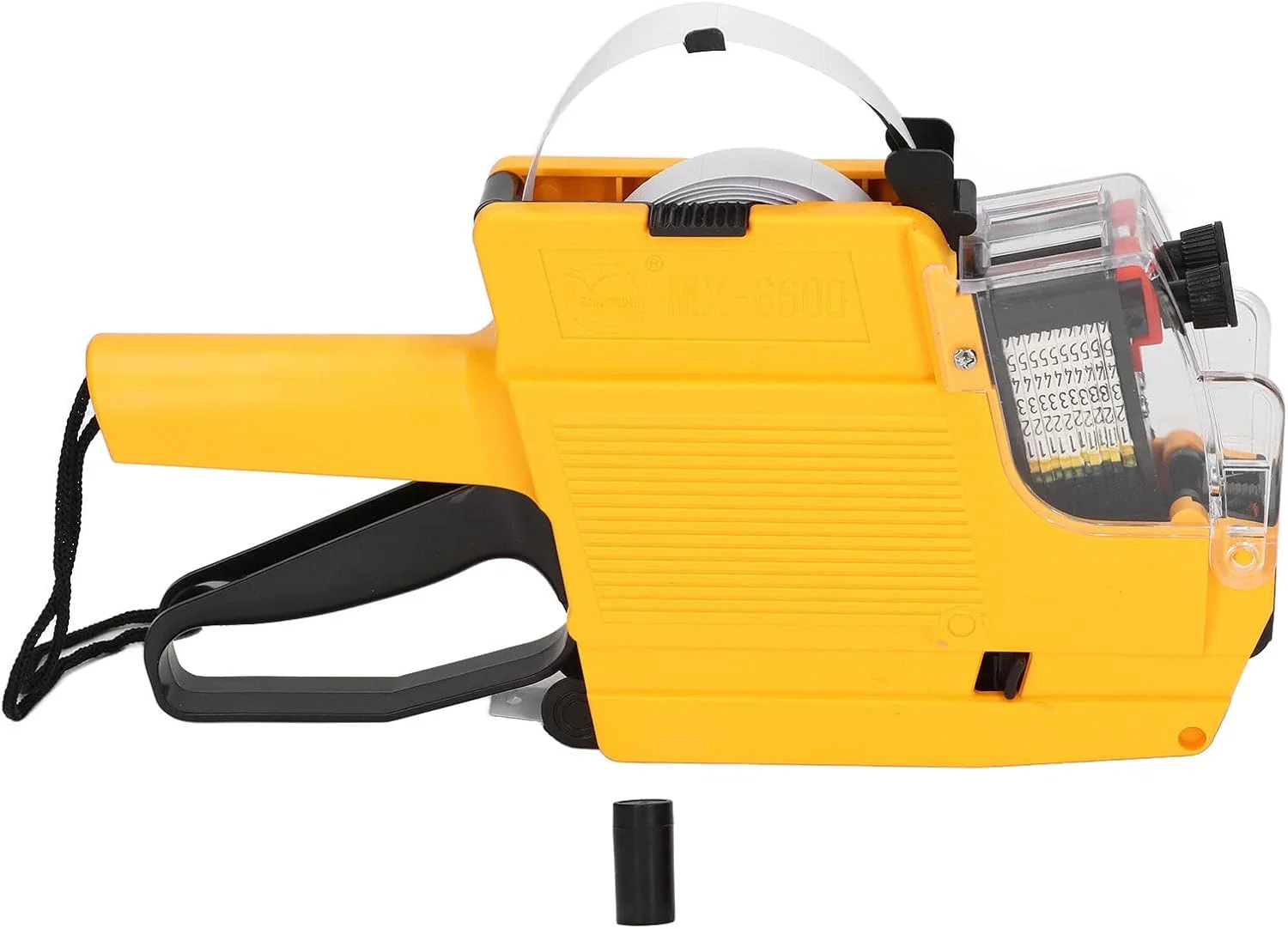 دستگاه قیمت زن برچسب، دستگاه برچسب زنی، دستگاه منگنه ای قیمت زن 10 رقمی برای برچسب لباس فروشگاه خرده فروشی اداری (زرد)