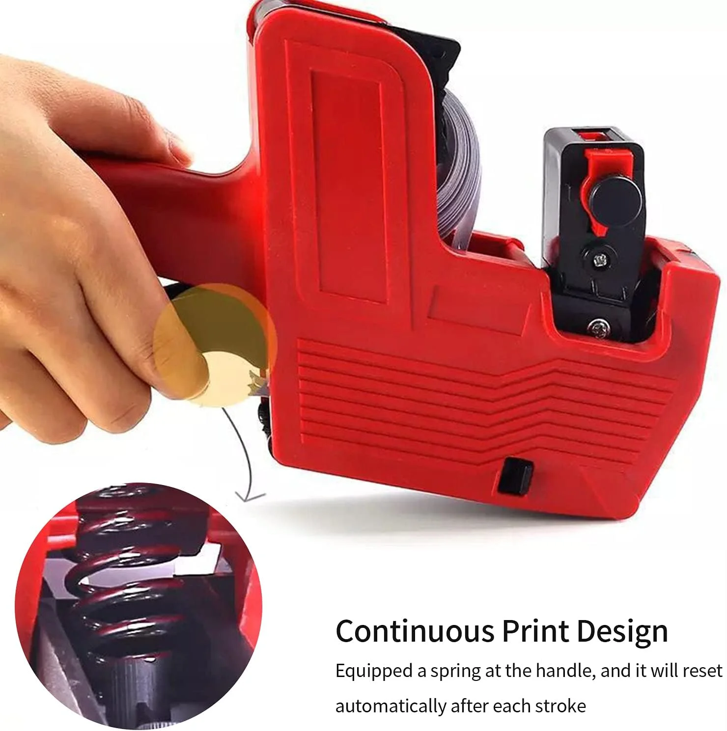 دستگاه قیمت زن، دستگاه برچسب قیمت 8 رقمی، قیمت گذار دستی، برچسب زن تاریخ، قیمت گذاری با 10 رول کاغذ برچسب قیمت برای سازماندهی و علامت گذاری فروشگاه خرده فروشی، خواربار فروشی، انبار