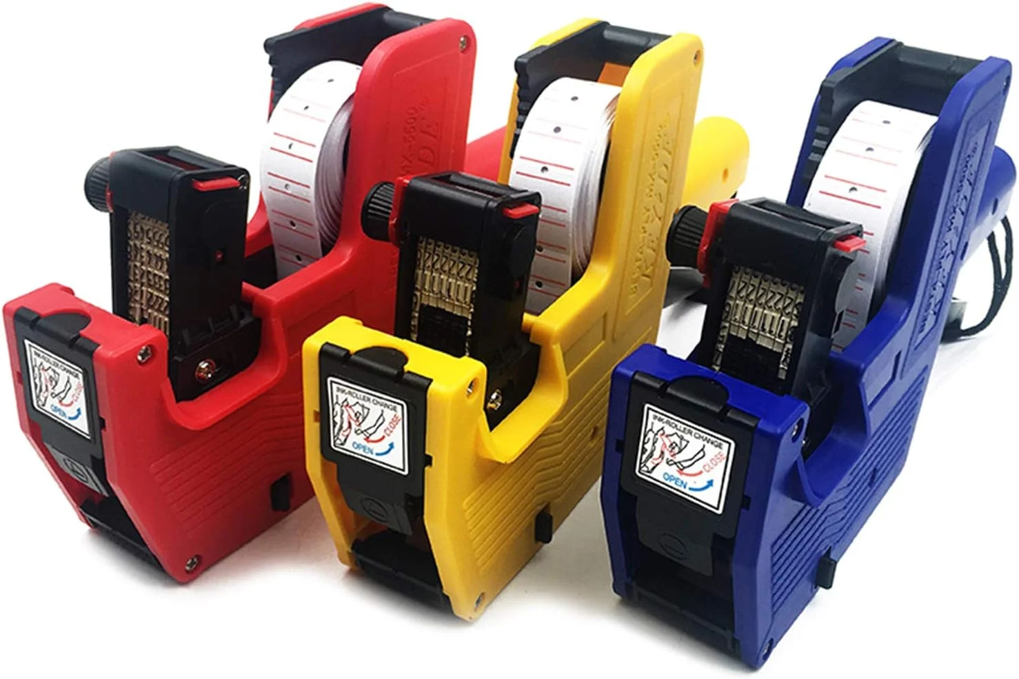 دستگاه قیمت زن دستی MX-5500 با 8 رقم و یک ردیف برای فروشگاه - زرد