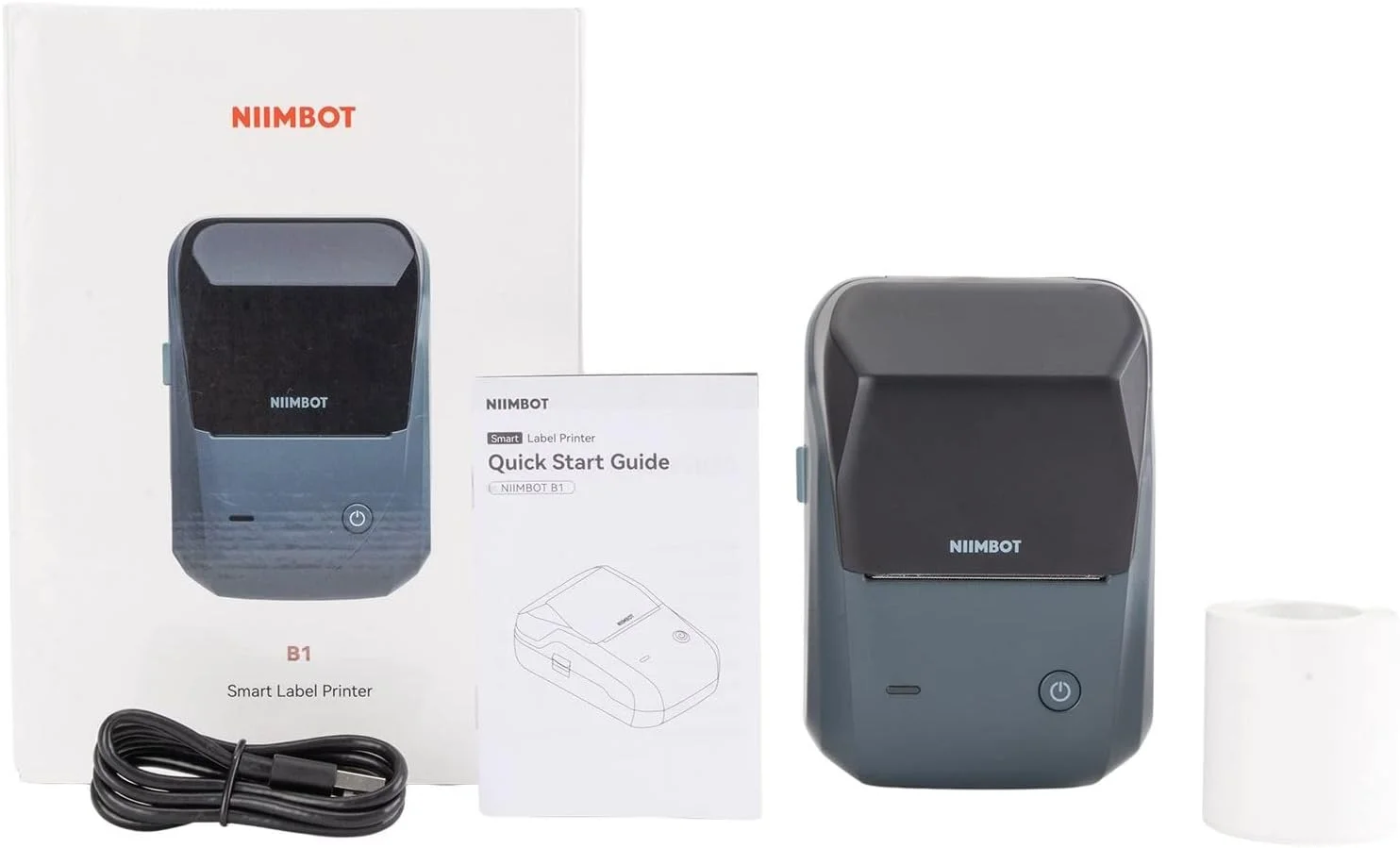 دستگاه لیبل زن حرارتی جیبی کوچک QUKAN B1، اتصال بلوتوث، مناسب برای برچسب قیمت، ساخت برچسب های شخصی، تاریخ، دفترچه یادداشت، برچسب های تحصیلی، همراه با رول برچسب 50 * 30 میلی متری، سازگار با iOS و Android