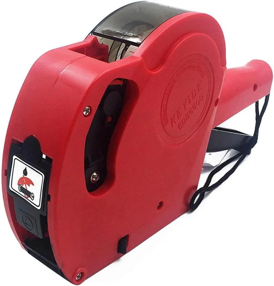 دستگاه برچسب قیمت با درب، 8 رقمی تک خطی، کیت قیمت گذاری برچسب، رول جایگزین برچسب قیمت برای فروشگاه های خرده فروشی اداری