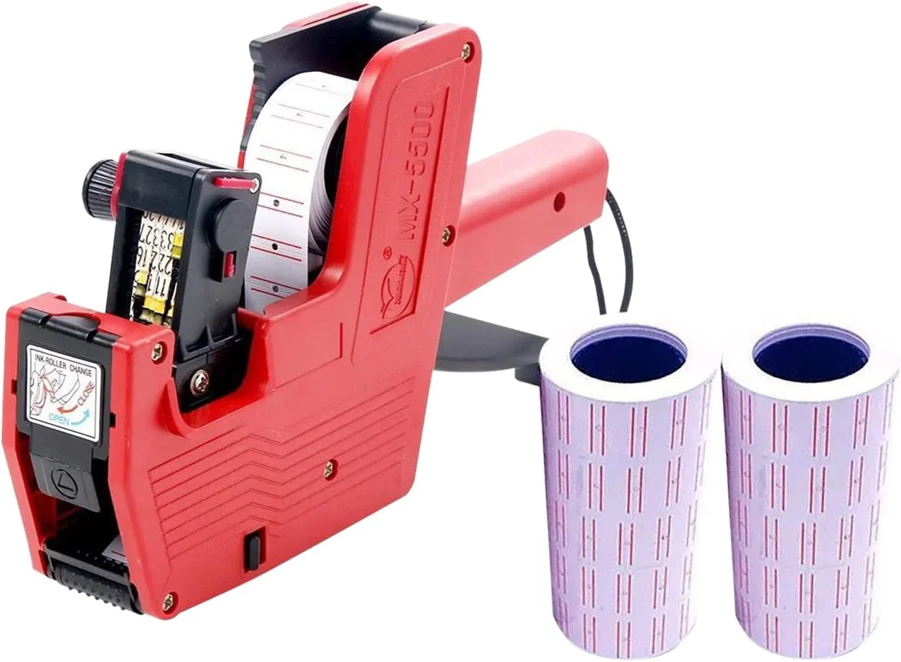 دستگاه قیمت زن 8 رقمی Fawoonu، برچسب زن دستی قیمت، دستگاه تاریخ زن برچسب، قیمت گذاری با 10 رول کاغذ برچسب قیمت برای سازماندهی فروشگاه های خرده فروشی، اداری، مواد غذایی، علامت گذاری انبار