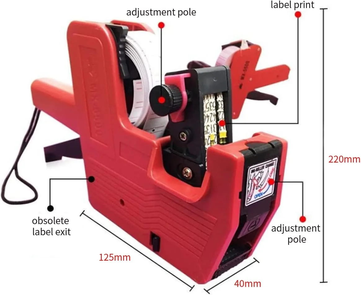 دستگاه قیمت زن 8 رقمی نالمیو، برچسب قیمت دستی، دستگاه تاریخ زن برچسب، قیمت گذاری با 10 رول کاغذ برچسب قیمت برای سازماندهی فروشگاه خرده فروشی اداری، علامت گذاری انبار