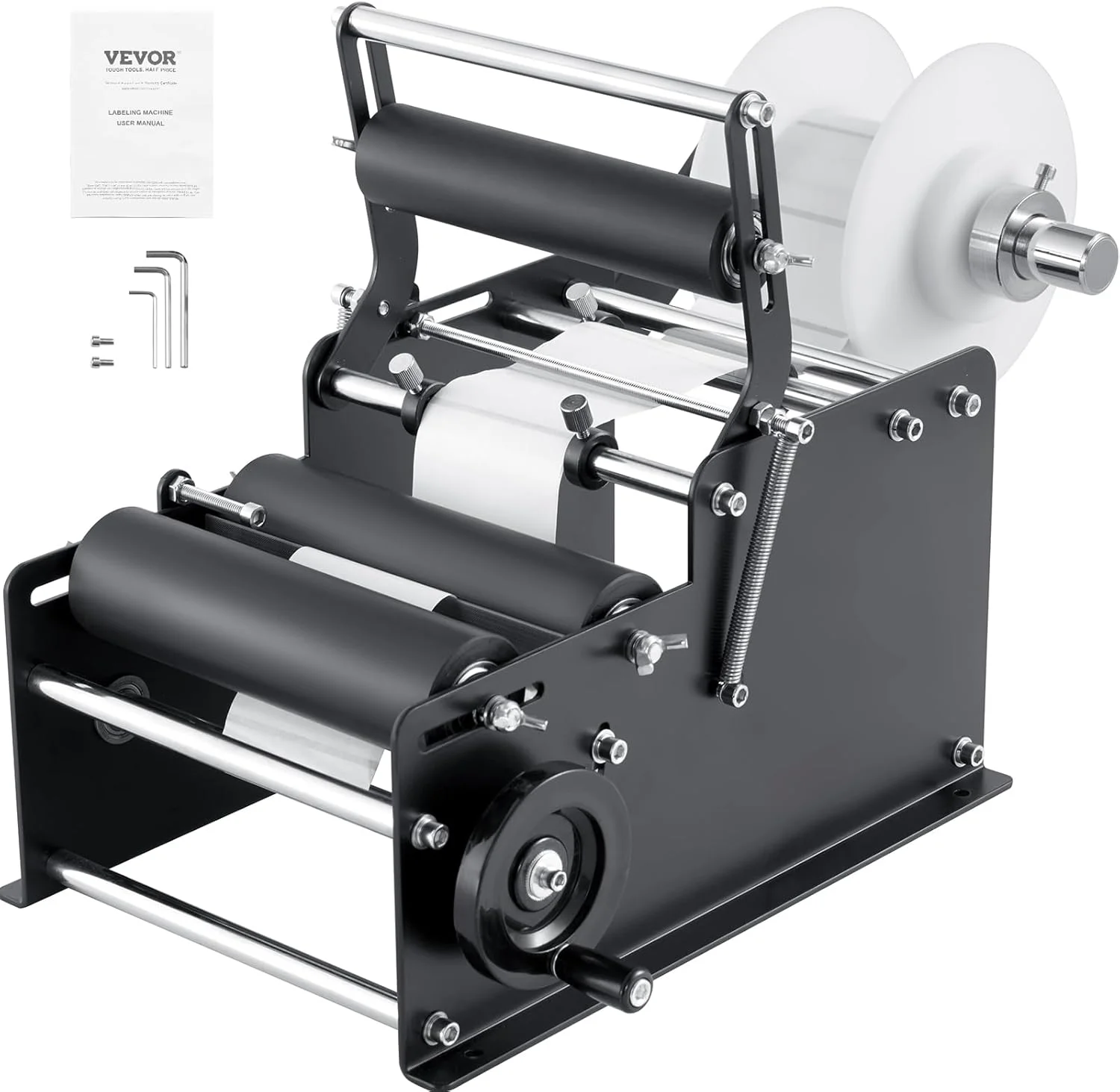 دستگاه برچسب زنی VEVOR - 15-20 برچسب در دقیقه، عرض 10-130 میلی متر، طول 10-300 میلی متر، برچسب قیمت و دستگاه برچسب زن بطری