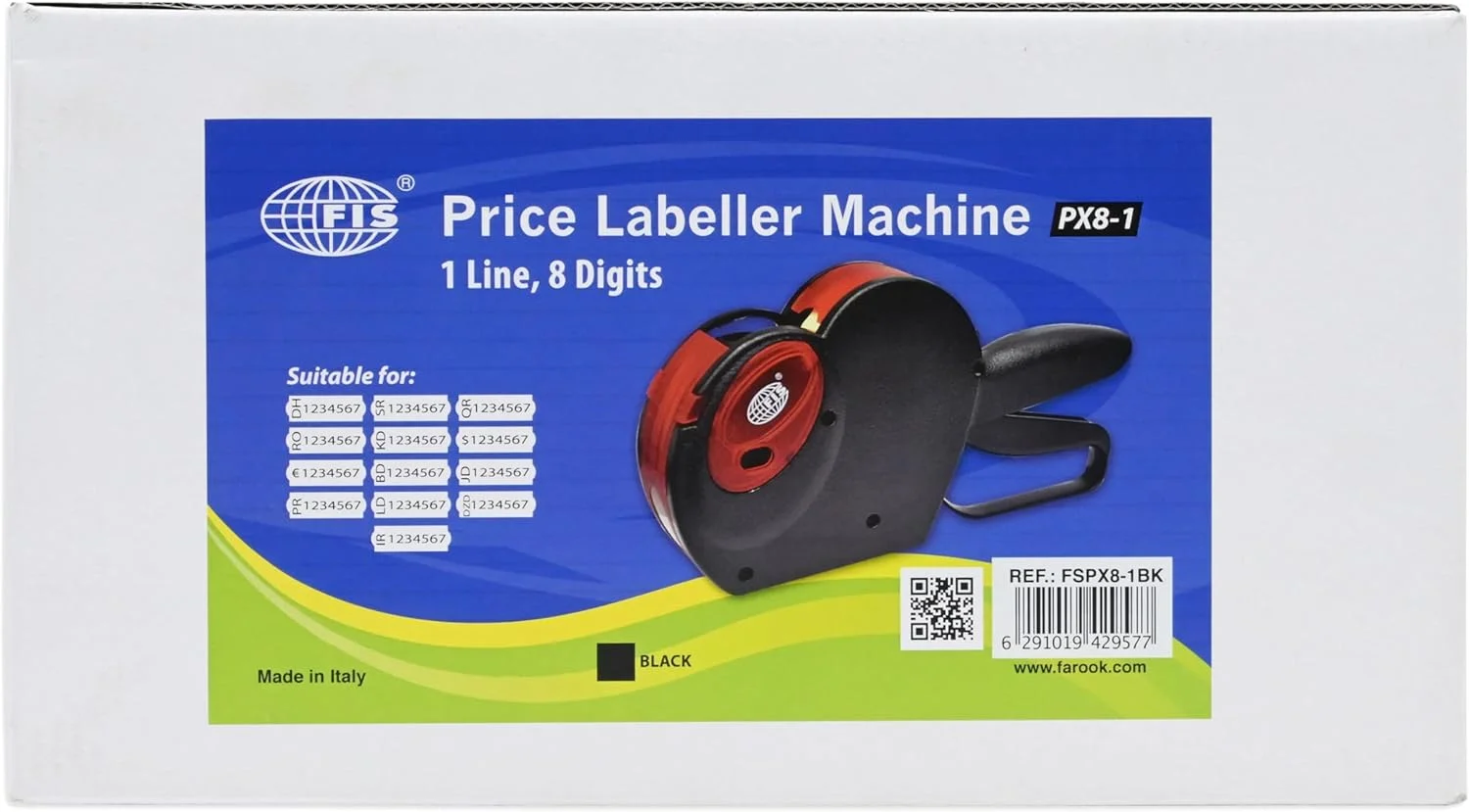 دستگاه قیمت زن FIS تک خطی، 8 رقمی، رنگ مشکی - FSPX8-1BK