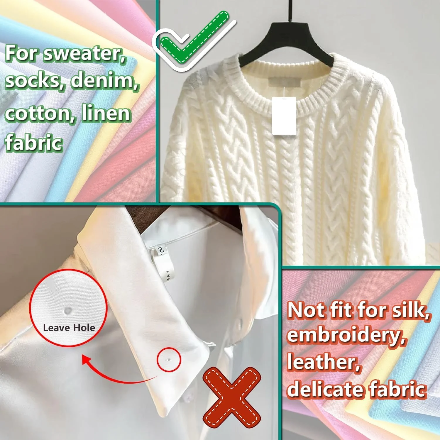 برچسب زن لباس، برچسب قیمت زن برای برچسب زدن لباس با جعبه، برچسب زن استاندارد پوشاک خرده فروشی با 6 سوزن، 2000 بست 2 اینچی + 1000 بست 1.35 اینچی برای انبار فروشگاه (غیر مینی)