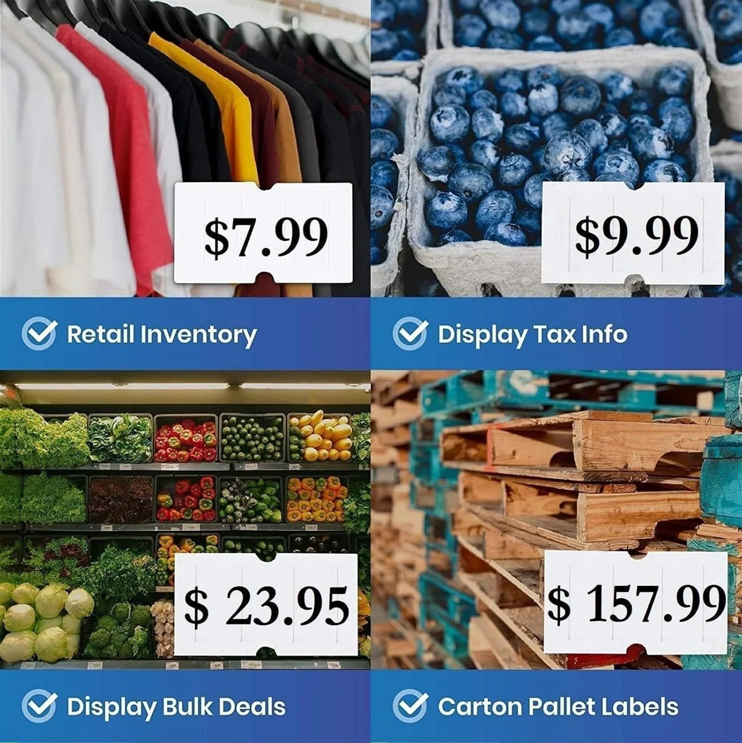 تفنگ قیمتزن تک خطی THE WHITE SHOP همراه با کیت برچسب - شامل برچسبهای سفید، 2 عدد غلطک جوهر، 1 عدد غلطک جوهر، کیت تفنگ قیمتگذاری برچسبساز عددی برای دفتر، فروشگاه خردهفروشی، خواربارفروشی تفنگ قیمتزن تک خطی THE WHITE SHOP همراه با کیت برچسب - شامل برچسبهای سفید، 2 عدد غلطک جوهر، 1 عدد غلطک جوهر، کیت تفنگ قیمتگذاری برچسبساز عددی برای دفتر، فروشگاه خردهفروشی، خواربارفروشی