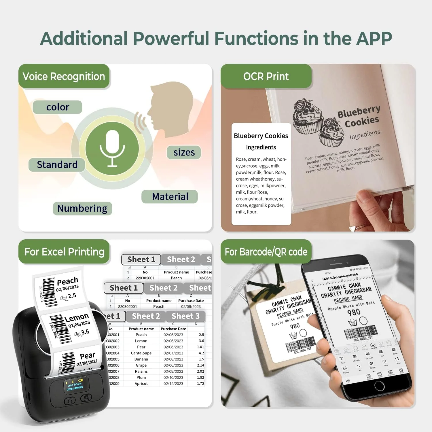 دستگاه لیبل زن مموکویین M110، پرینتر حرارتی بارکد بلوتوثی قابل حمل، چاپ بدون جوهر برای برچسب قیمت، استیکر، تصاویر، کدهای QR، سازگار با اندروید و iOS، همراه با 1 رول برچسب 40×30 میلی متر دستگاه لیبل زن مموکویین M110، پرینتر حرارتی بارکد بلوتوثی قابل حمل، چاپ بدون جوهر برای برچسب قیمت، استیکر، تصاویر، کدهای QR، سازگار با اندروید و iOS، همراه با 1 رول برچسب 40×30 میلی متر
