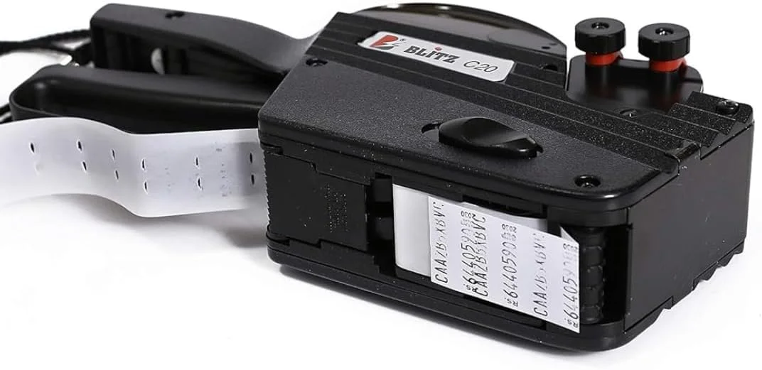 دستگاه قیمت زن دو خطه YASHTECH Blitz C20، برچسب زن قیمت برای دفتر، قیمت گذاری خرده فروشی و برچسب برای خواربار فروشی، 1 عدد