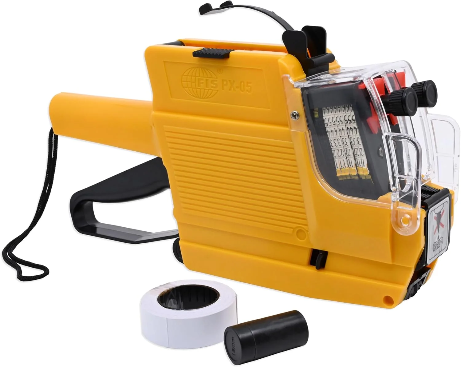 دستگاه قیمت زن و تاریخ زن FIS با قابلیت چاپ دو خط، زرد - FSPX05YL