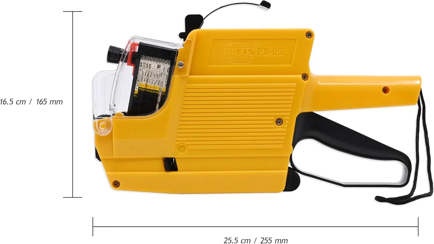 دستگاه قیمت زن و تاریخ زن FIS با قابلیت چاپ دو خط، زرد - FSPX05YL