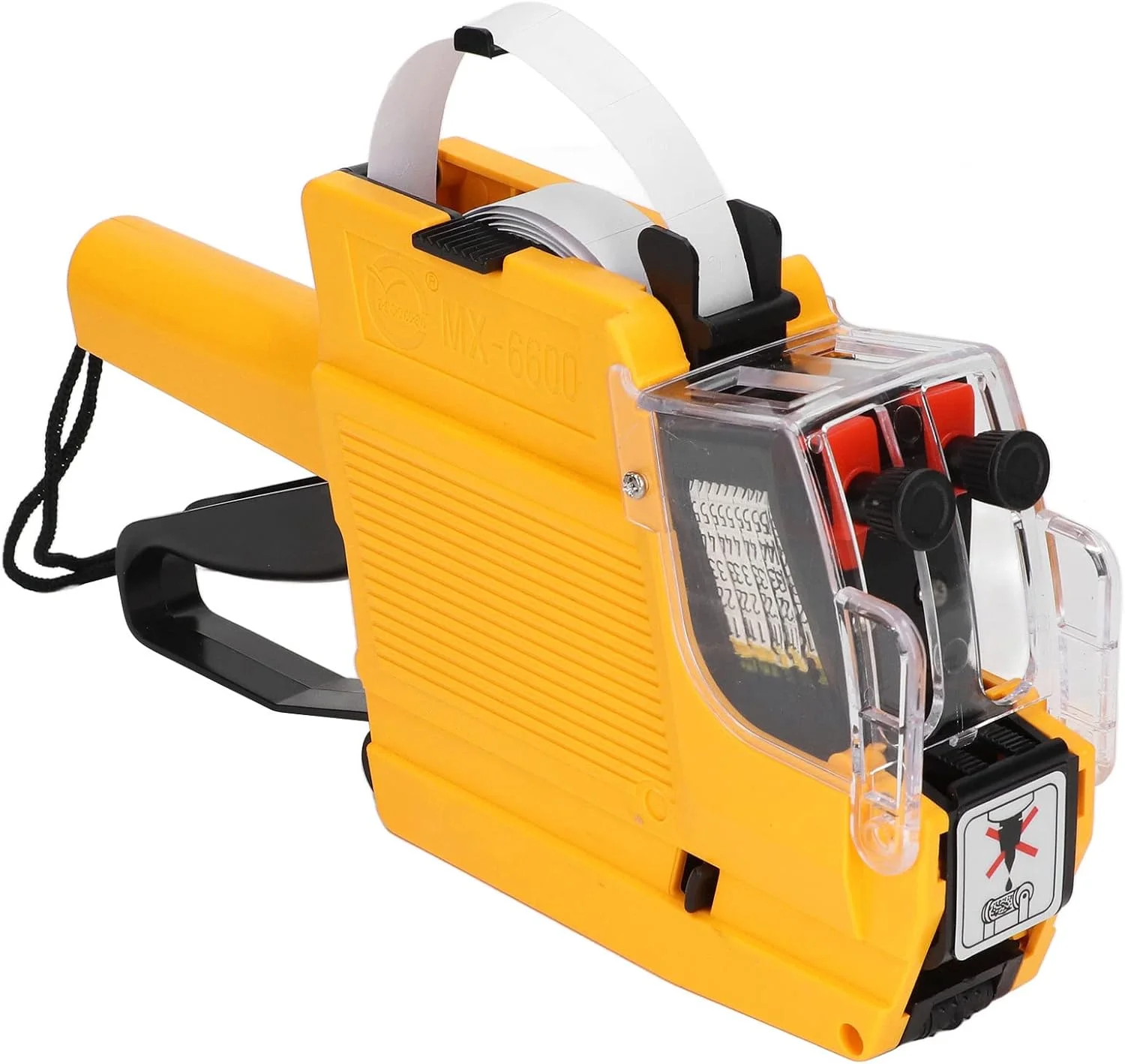 دستگاه قیمت زن سوراندی، 10 رقم 2 خط، ابزار برچسب زن با یک رول برچسب و رول جوهر، 1 رول جوهر برای علامت گذاری و سازماندهی فروشگاه، خرده فروشی، دفتر و مواد غذایی