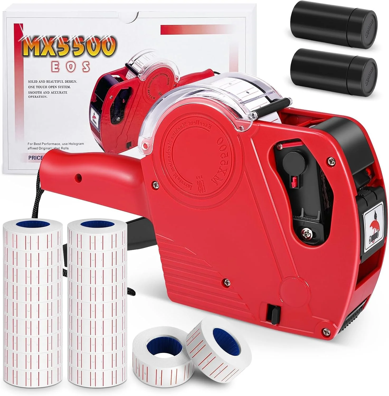 دستگاه قیمت زن دستی Azonee به همراه 10000 برچسب و 2 جوهر یدکی، دستگاه برچسب تاریخ، دستگاه برچسب قیمت قرمز برای خرده فروشی، مواد غذایی، پوشاک، تاریخ انقضا و برچسب قیمت، ساخت ABS ممتاز دستگاه قیمت زن دستی Azonee به همراه 10000 برچسب و 2 جوهر یدکی، دستگاه برچسب تاریخ، دستگاه برچسب قیمت قرمز برای خرده فروشی، مواد غذایی، پوشاک، تاریخ انقضا و برچسب قیمت، ساخت ABS ممتاز