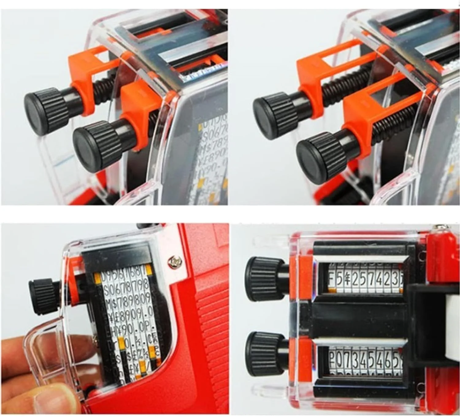 برچسب قیمت زن، دستگاه قیمت گذاری 10 رقمی 2 خطی، برچسب زن قیمت دو خطه با برچسب و غلطک جوهر، برای خرده فروش، سوپرمارکت (قرمز)