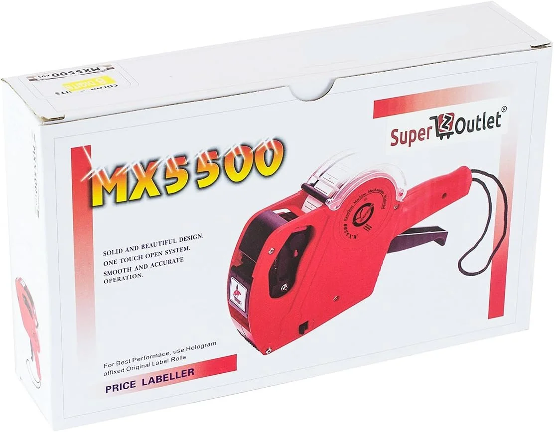 برچسب زن قیمت 8 رقمی Super Z Outlet مدل MX5500 EOS به همراه برچسب
