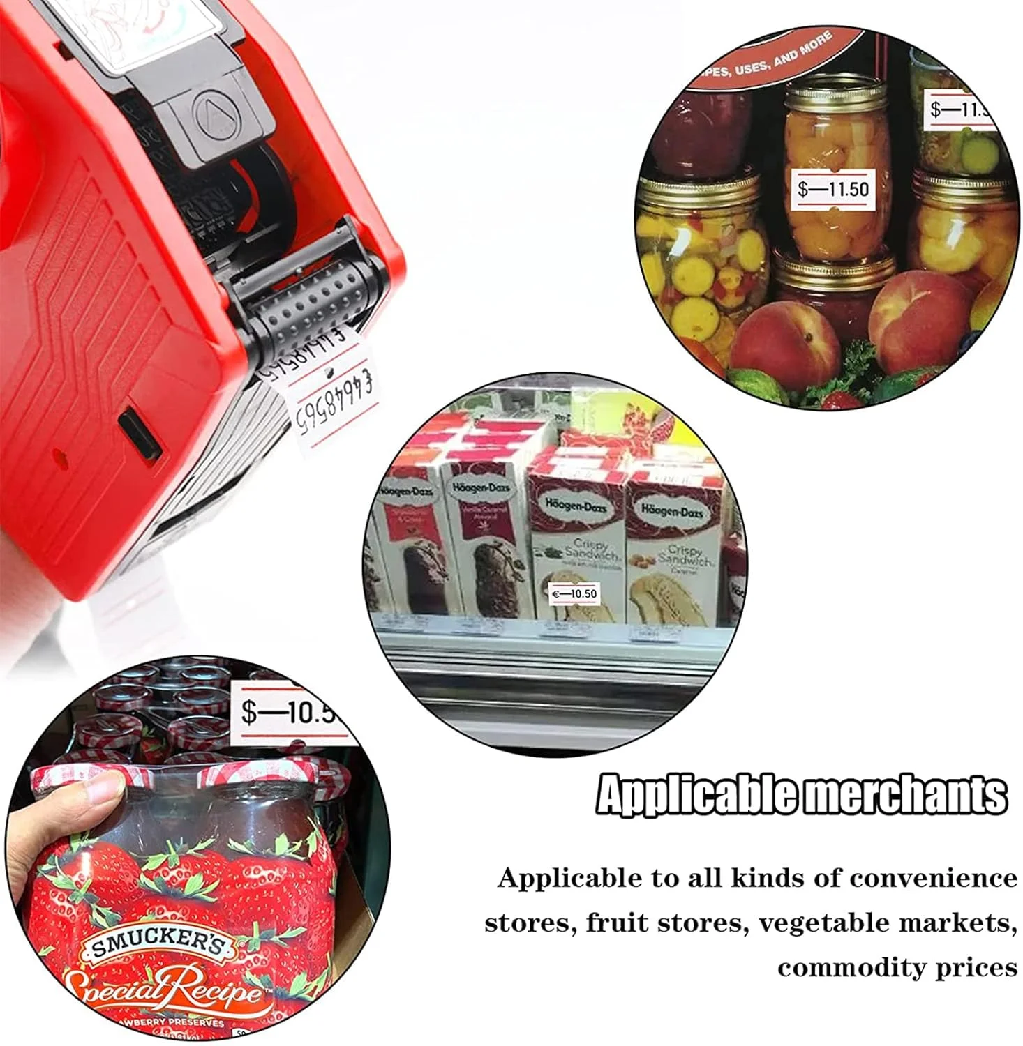 برچسب قیمت 8 رقمی TKTTBD، تفنگ قیمت MX 5500 به همراه 4000 برچسب و 3 جوهر یدکی برای دفتر، فروشگاه خرده فروشی، خواربار فروشی، علامت گذاری سازمانی